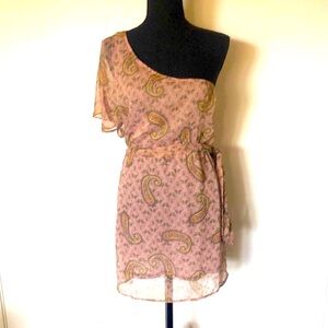 Blue Bird Elegant One Shoulder Dress